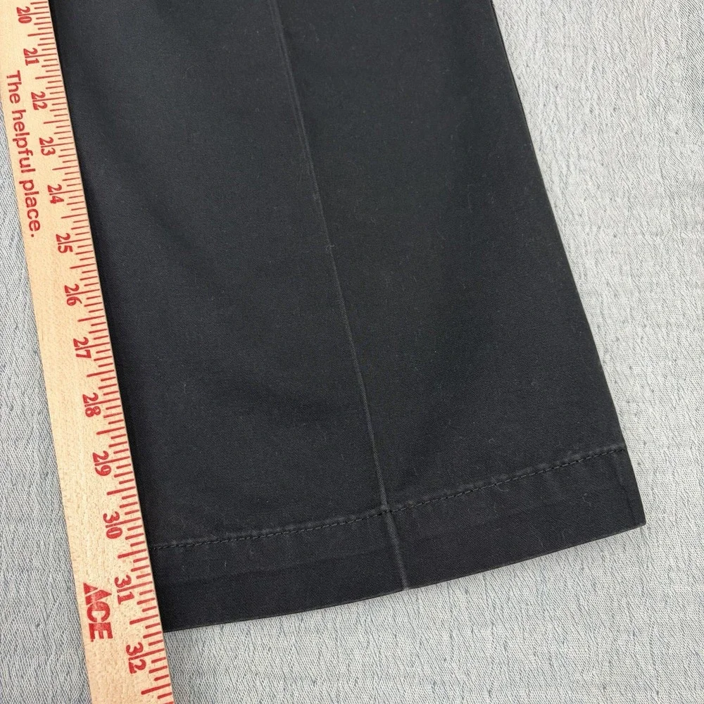 Life Khaki‎ Haggar LK Pants Men's 38x32 Flat Front Straight Leg Pants Black